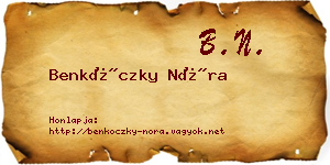 Benkóczky Nóra névjegykártya